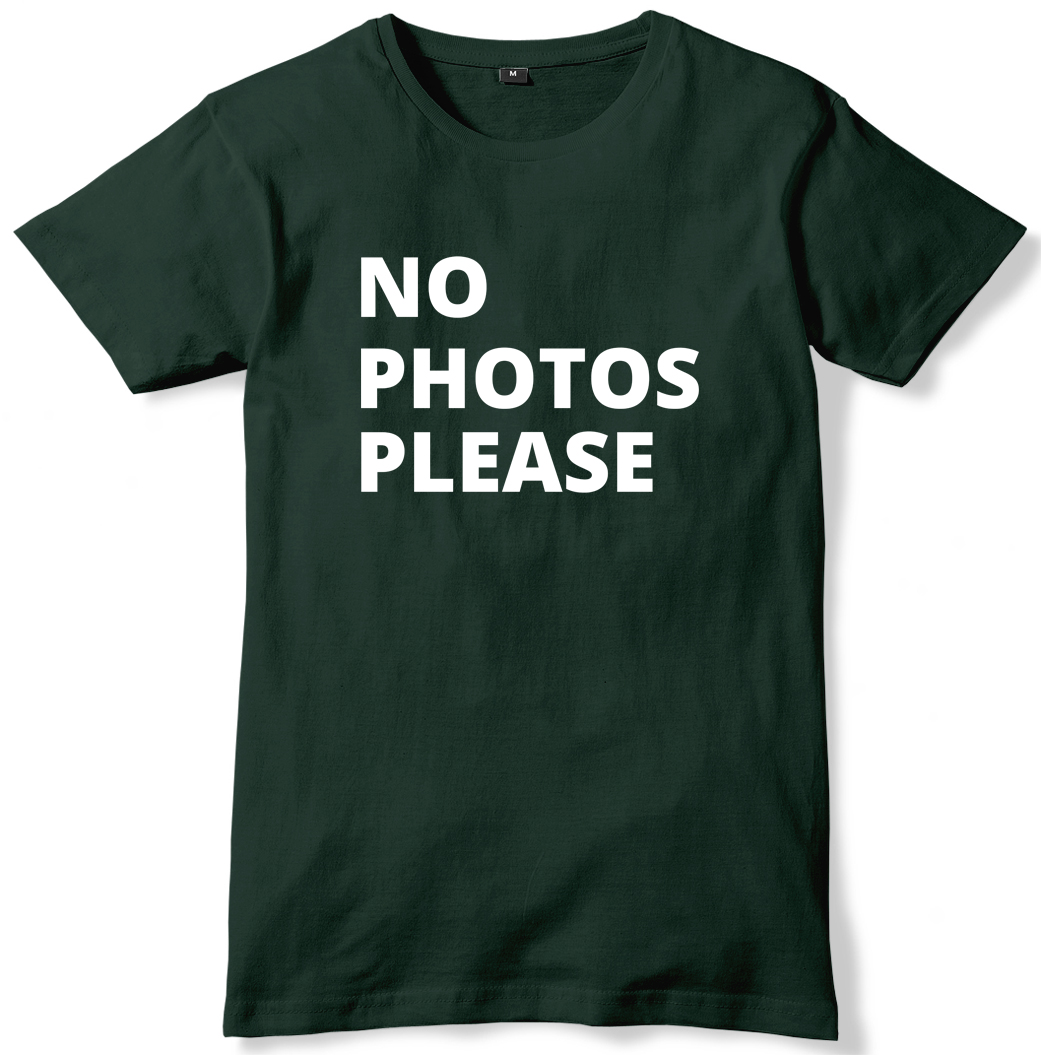 Camiseta unisex divertida para hombre Sin fotos Please - Imagen 8 de 10