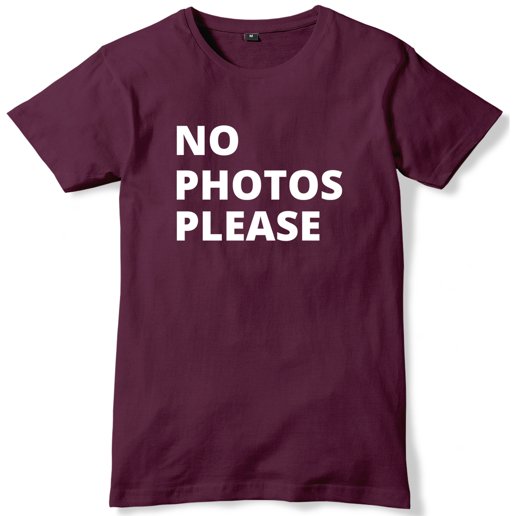 Camiseta unisex divertida para hombre Sin fotos Please - Imagen 9 de 10