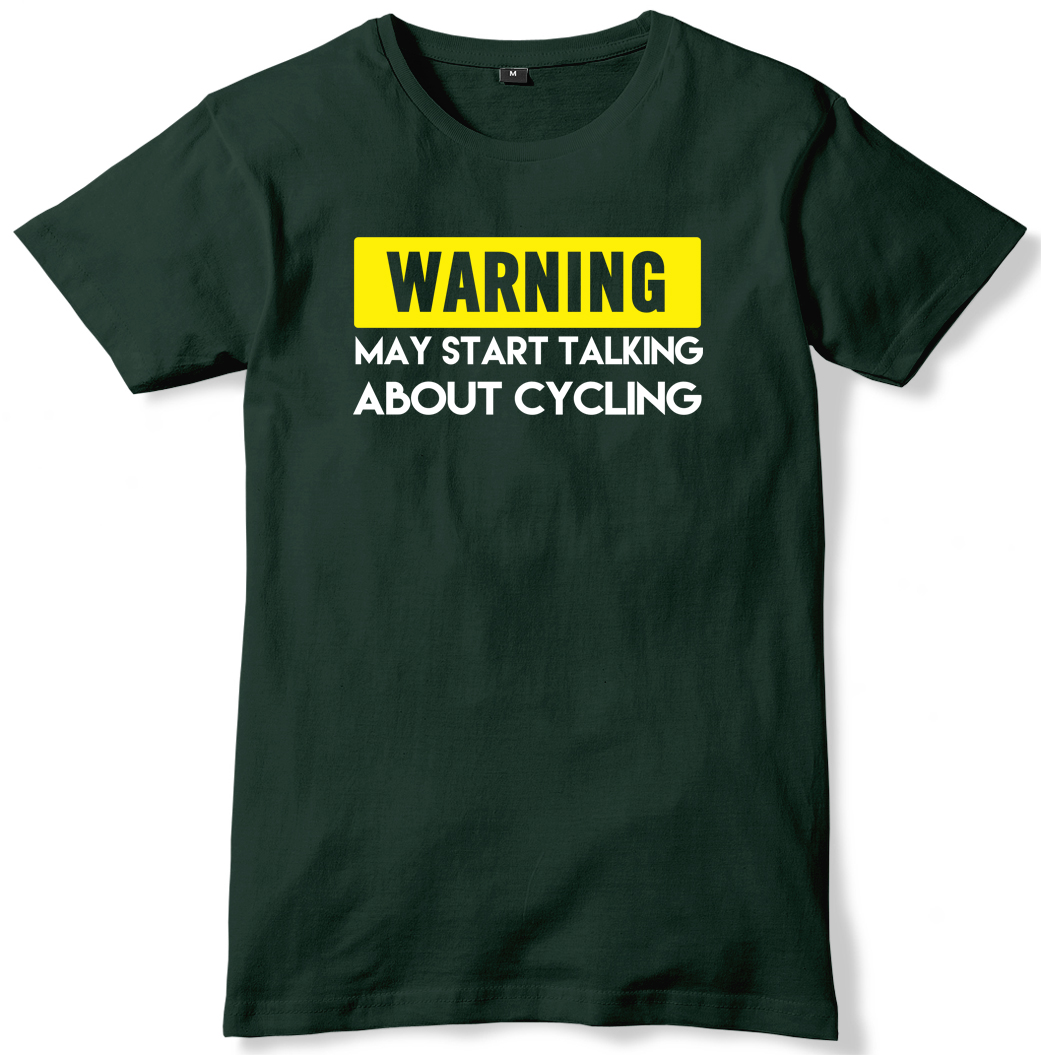 Warning May Start Talking About Cycling Mens Funny Slogan Unisex T-Shirt - Picture 8 of 10