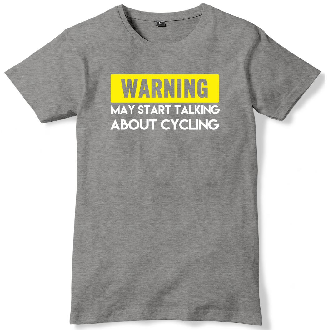 Warning May Start Talking About Cycling Mens Funny Slogan Unisex T-Shirt - Picture 6 of 10