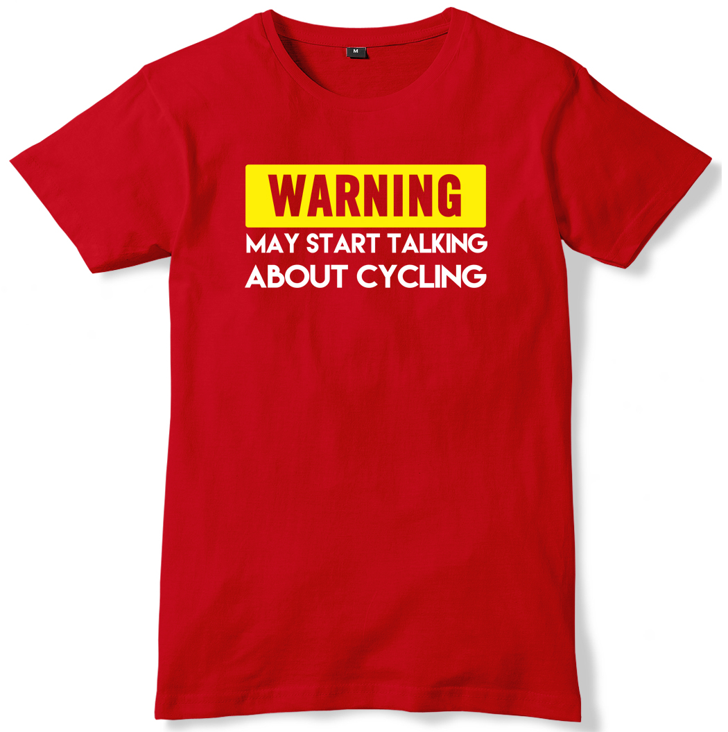 Warning May Start Talking About Cycling Mens Funny Slogan Unisex T-Shirt - Picture 4 of 10