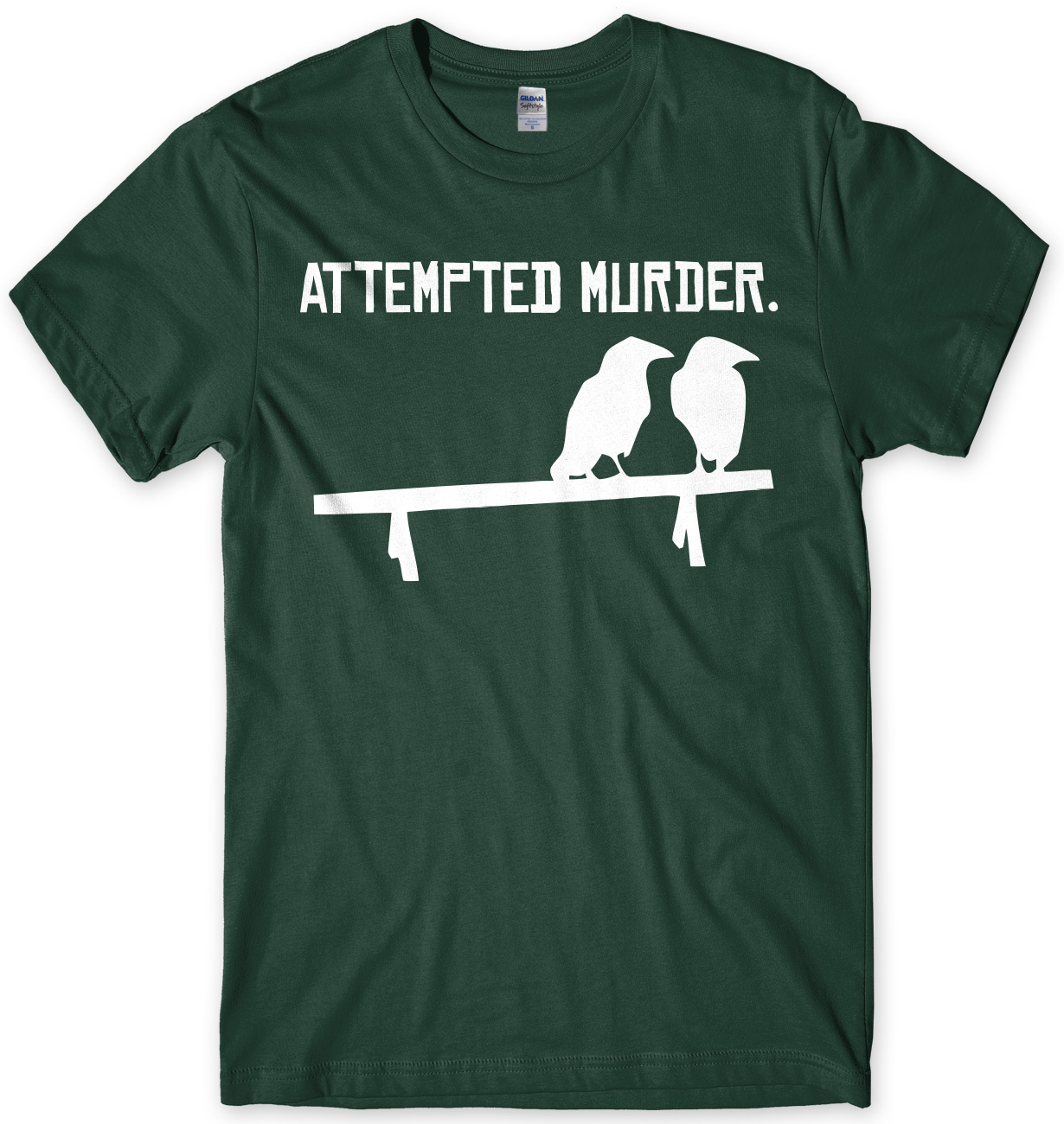 T-shirt unisexe homme drôle de tentative de meurtre Two Crows - Photo 8 sur 10