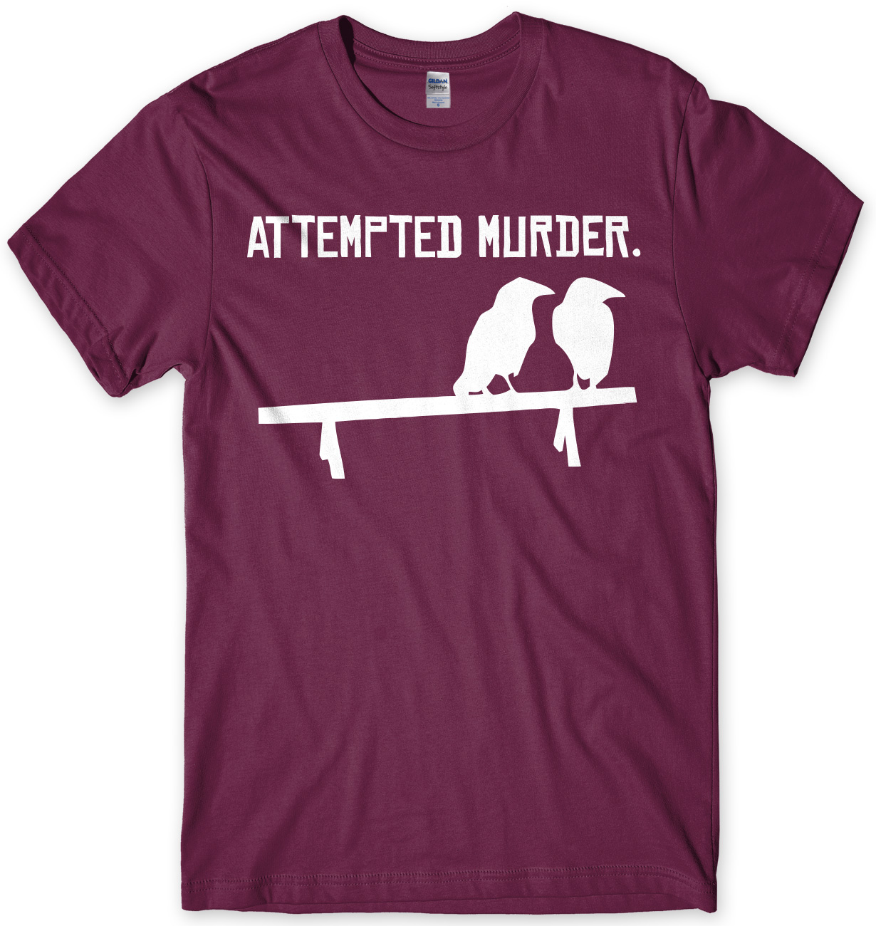 T-shirt unisexe homme drôle de tentative de meurtre Two Crows - Photo 9 sur 10