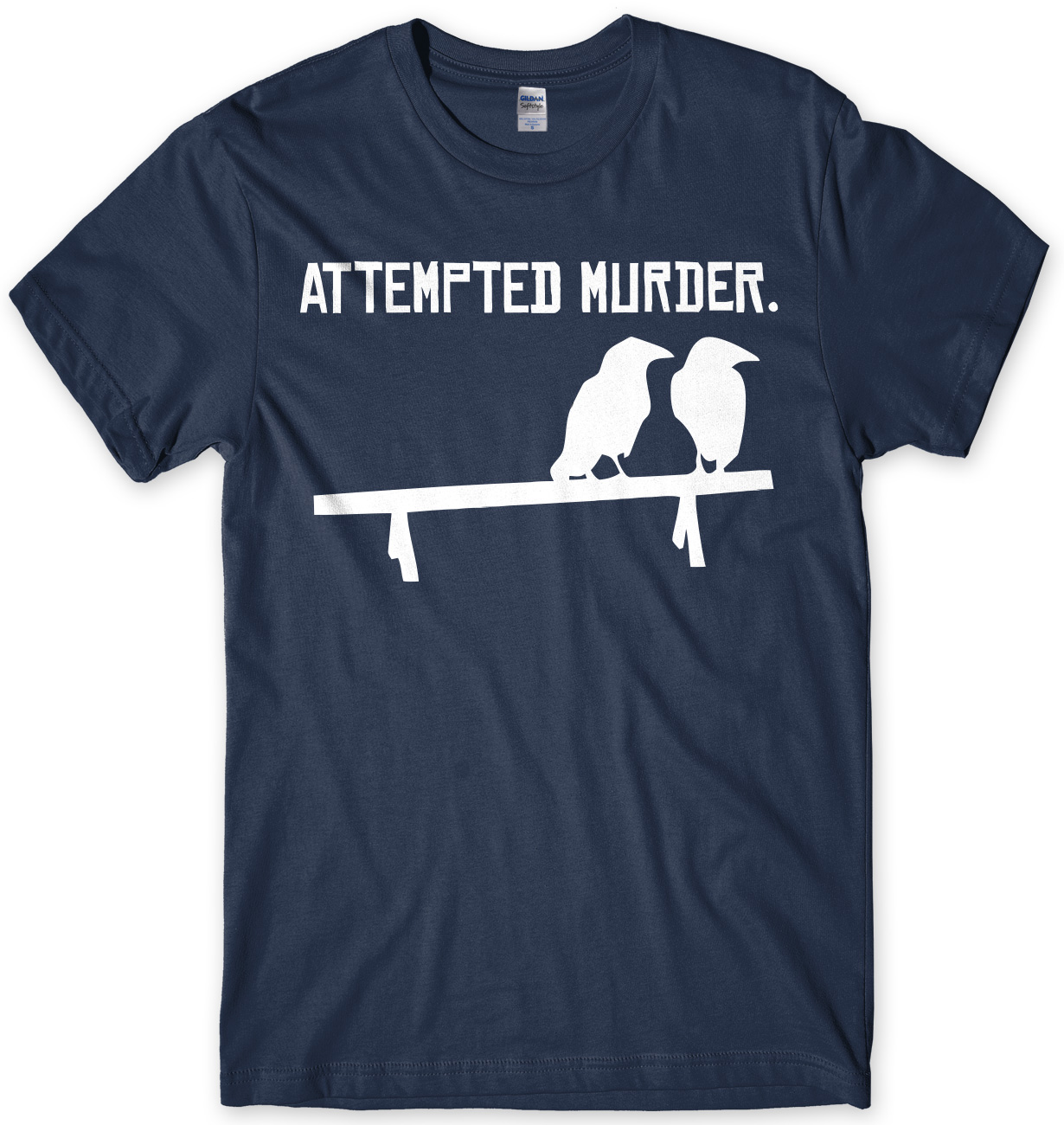 T-shirt unisexe homme drôle de tentative de meurtre Two Crows - Photo 7 sur 10