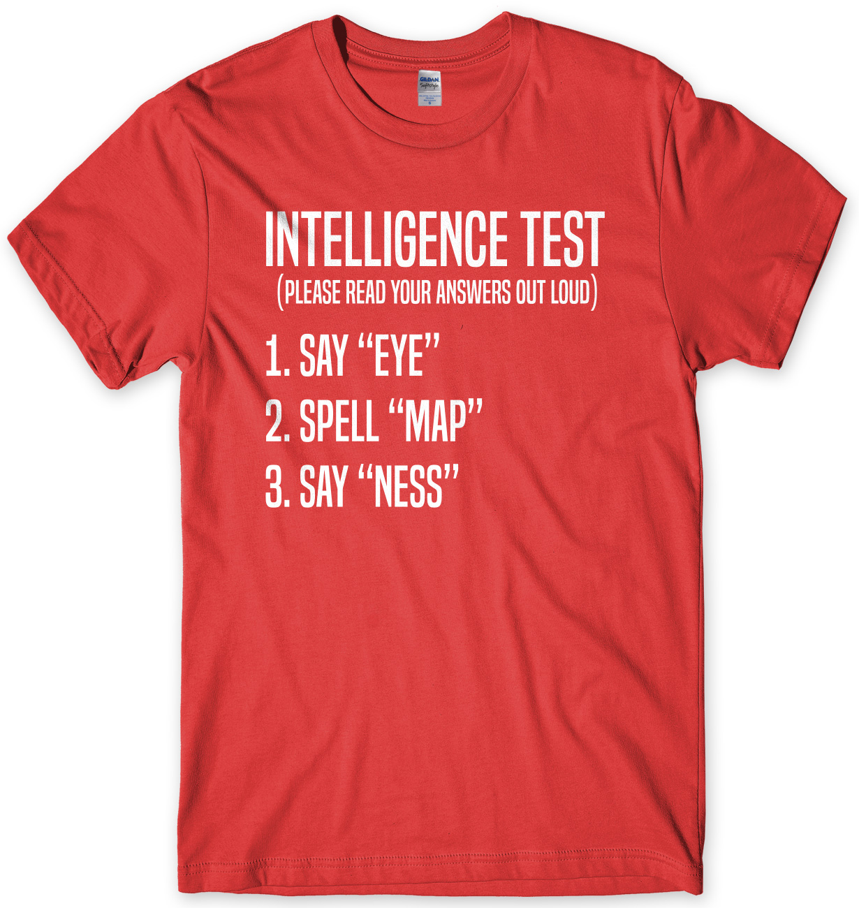 Funny Intelligence Test Eye Map T-Shirt – Mens Regular Fit, Short Sleeve, Cotton – StreetSide Surgeons