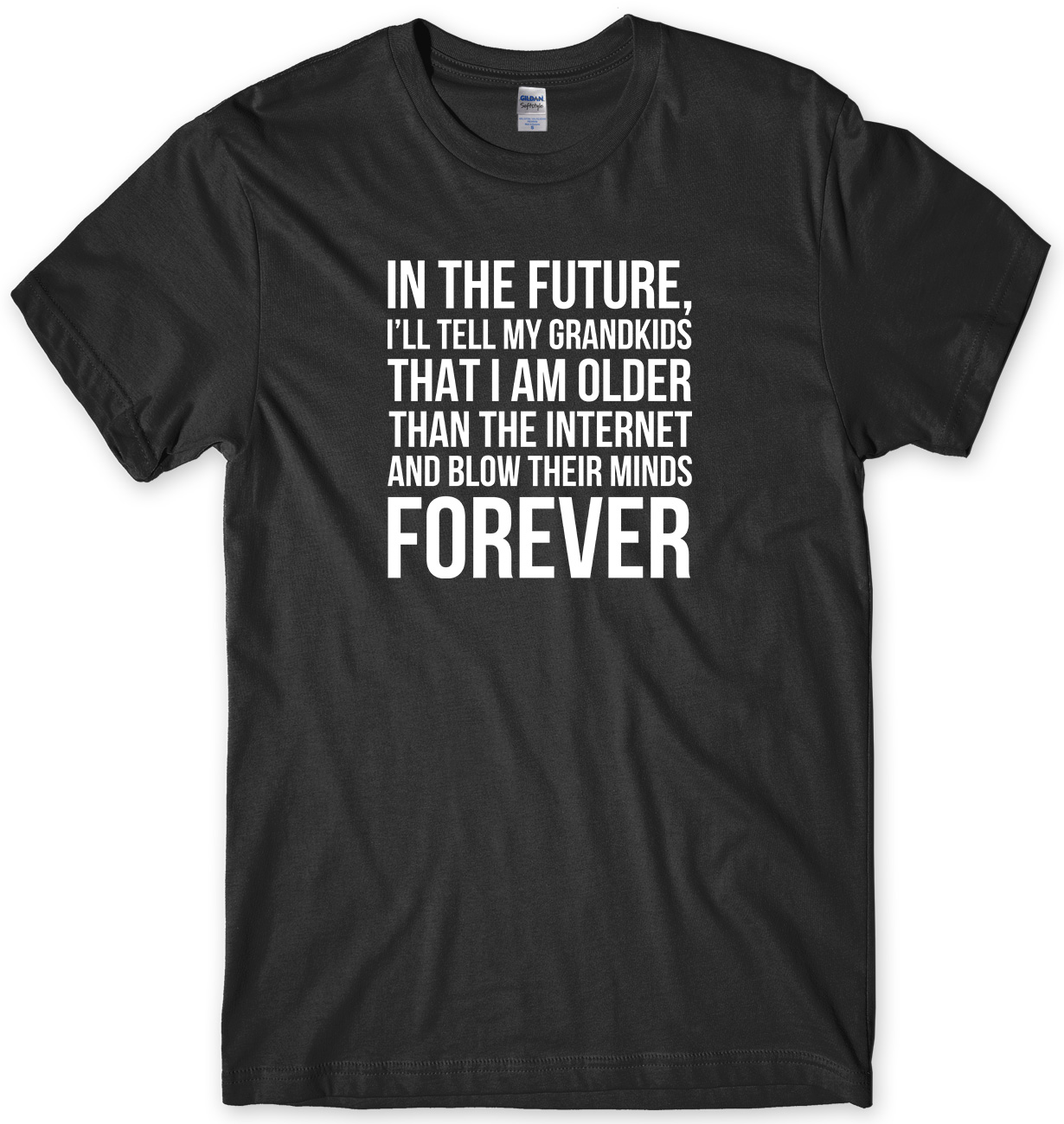 In The Future I Am Older Than The Internet Mens Funny Unisex T-Shirt - Picture 2 of 10