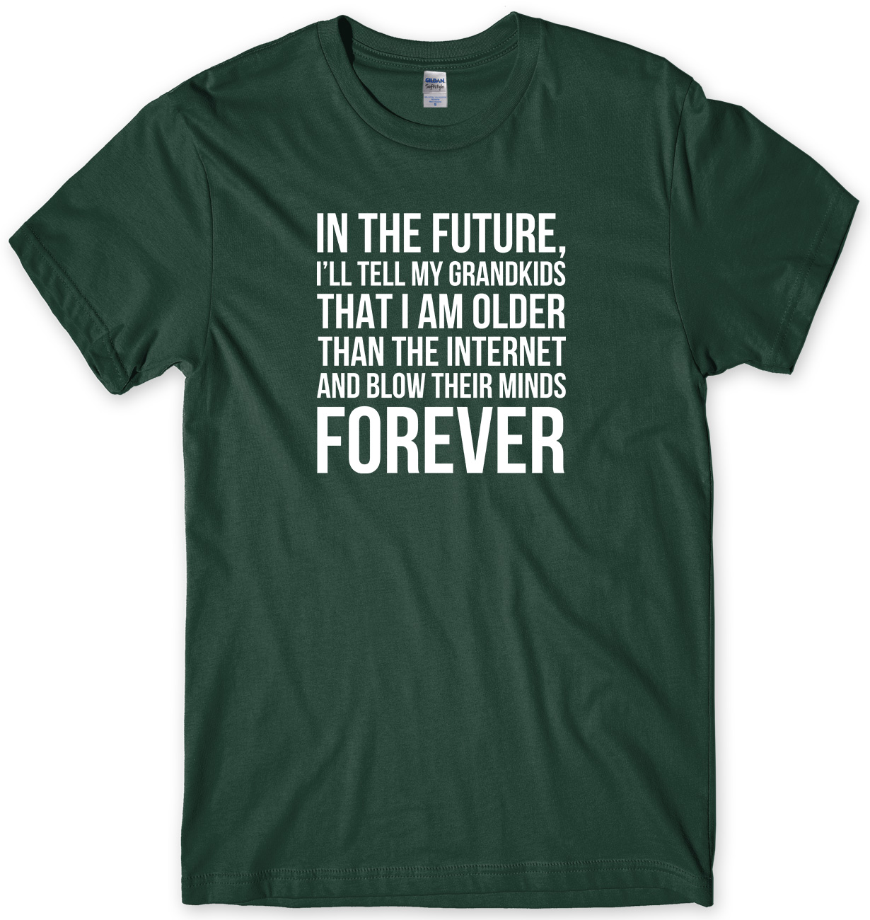 In The Future I Am Older Than The Internet Mens Funny Unisex T-Shirt - Picture 8 of 10