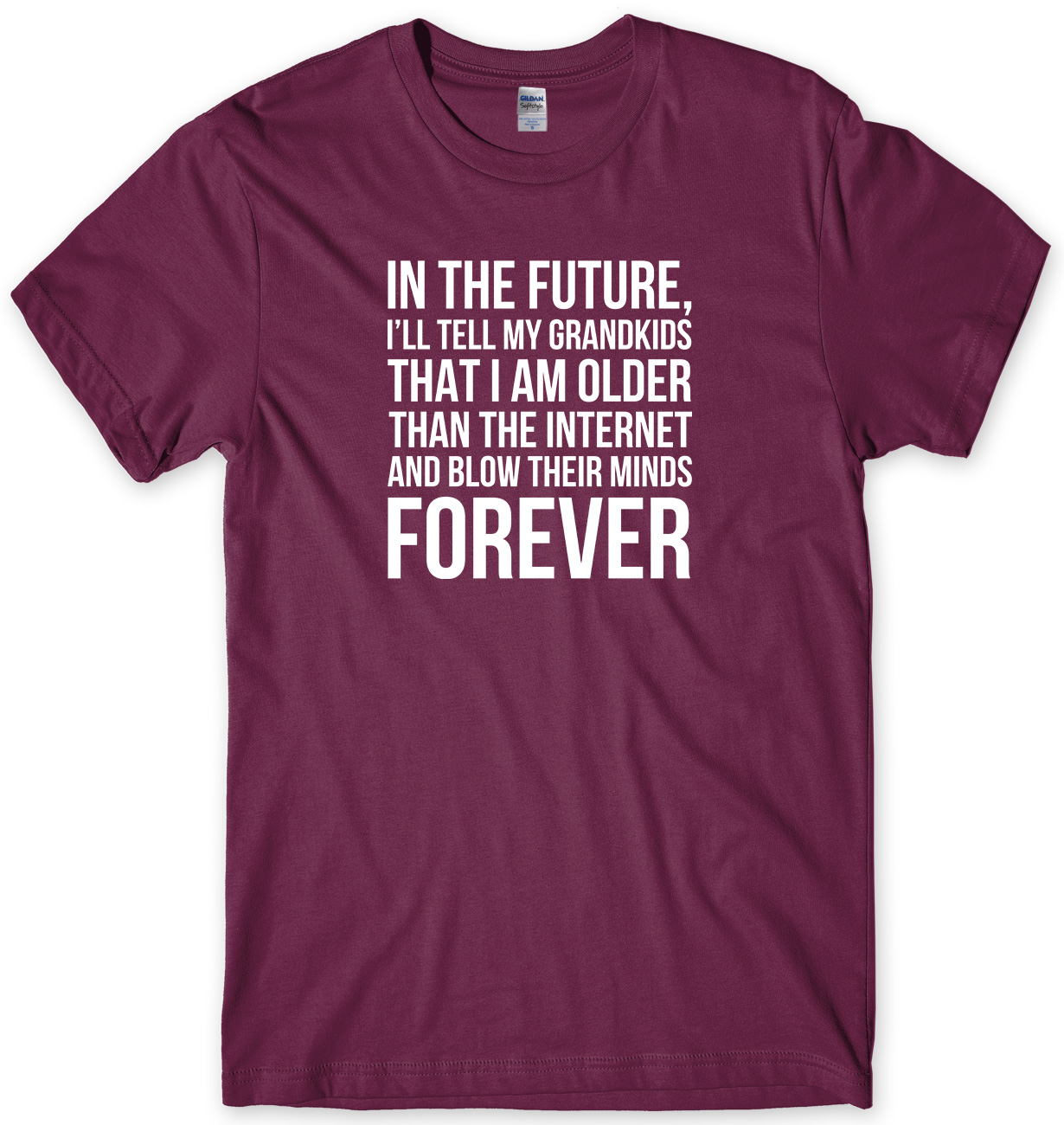 In The Future I Am Older Than The Internet Mens Funny Unisex T-Shirt - Picture 9 of 10
