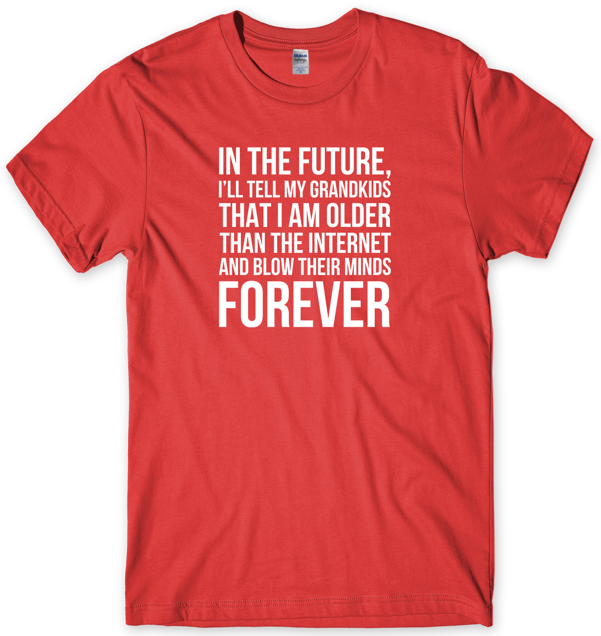 In The Future I Am Older Than The Internet Mens Funny Unisex T-Shirt - Picture 4 of 10