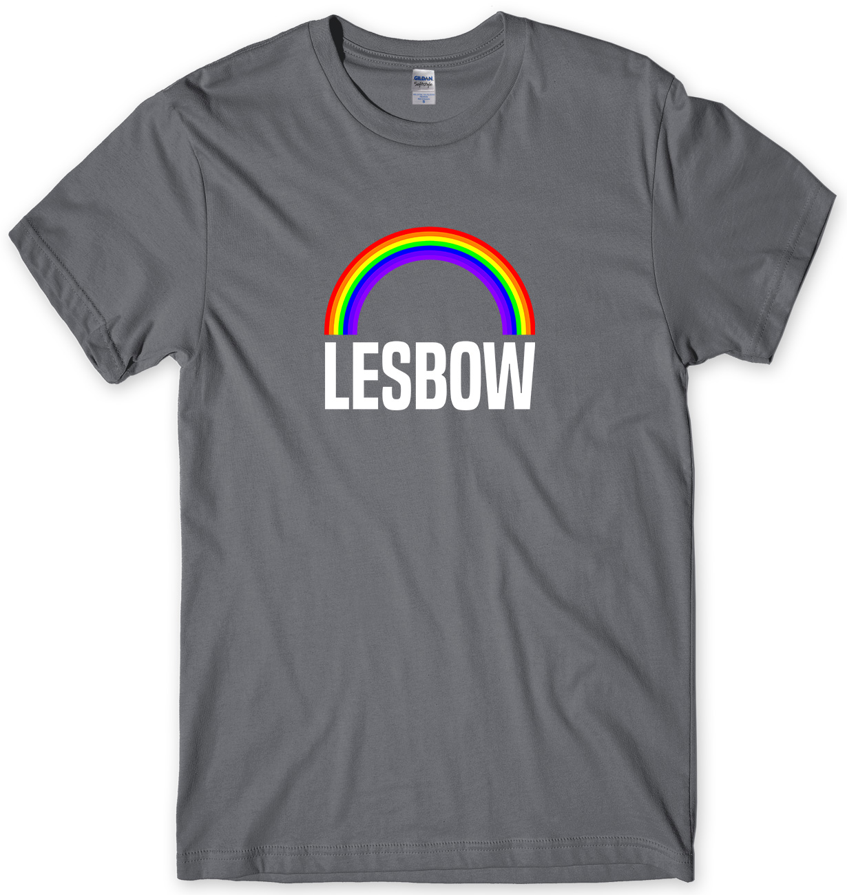 Lesbow Rainbow Mens Funny Unisex T-Shirt - Picture 10 of 10