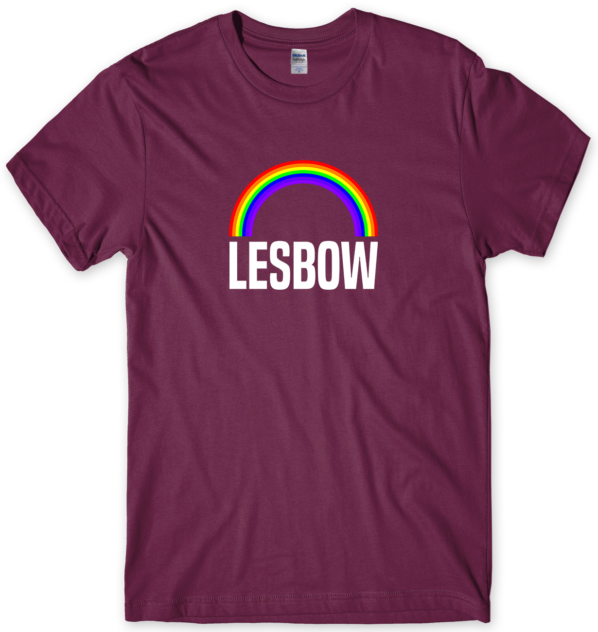 Lesbow Rainbow Mens Funny Unisex T-Shirt - Picture 9 of 10