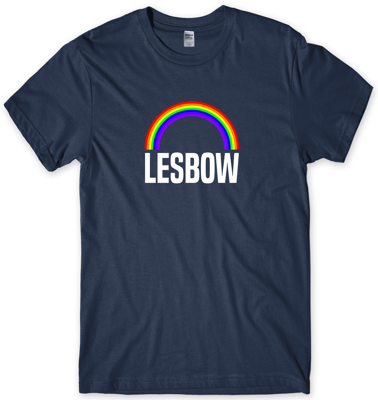 Lesbow Rainbow Mens Funny Unisex T-Shirt - Picture 7 of 10