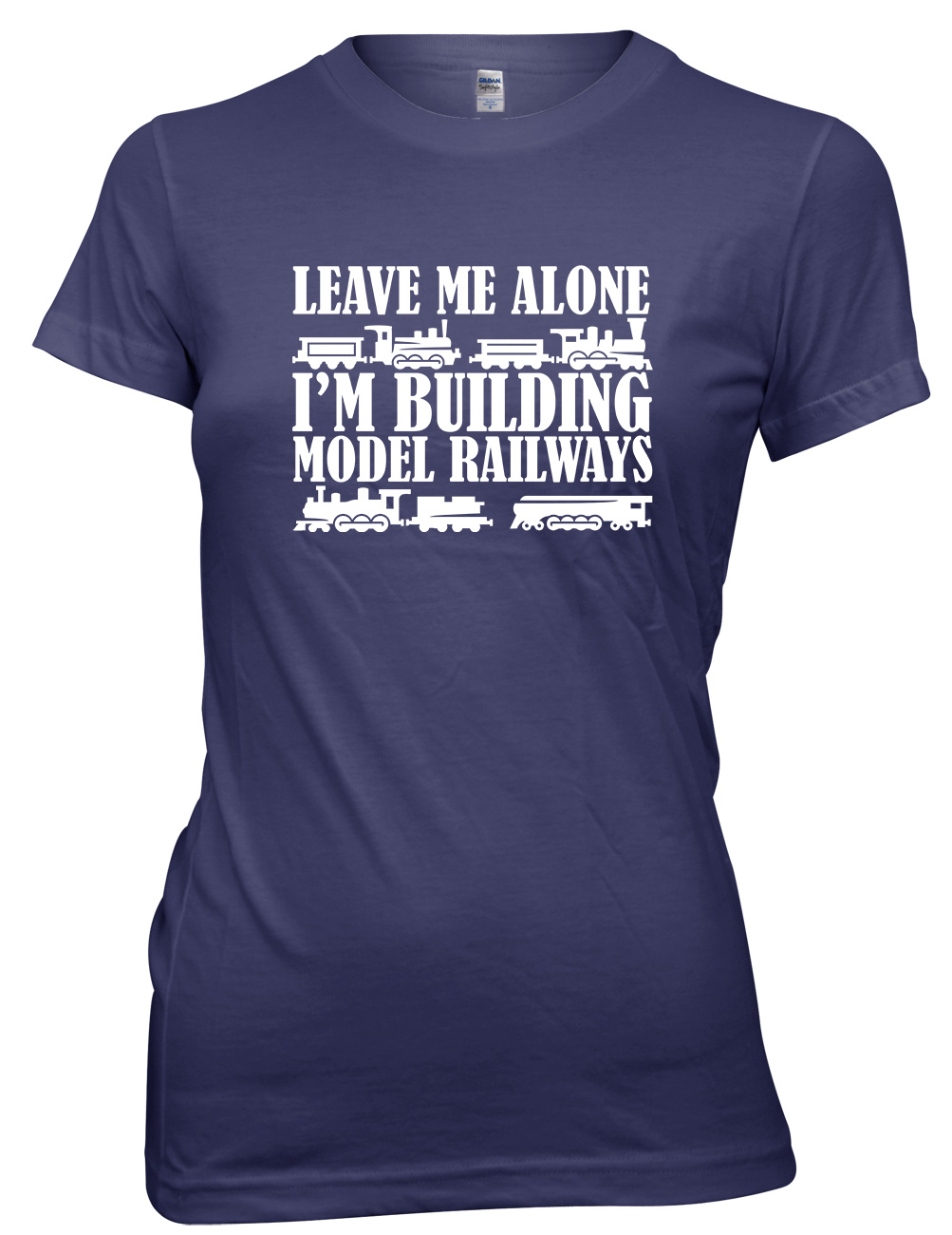 Leave Me Alone I'm Building Model Railways Funny Womens Ladies T-Shirt - Picture 7 of 8