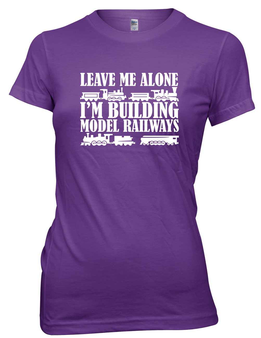 Leave Me Alone I'm Building Model Railways Funny Womens Ladies T-Shirt - Picture 8 of 8