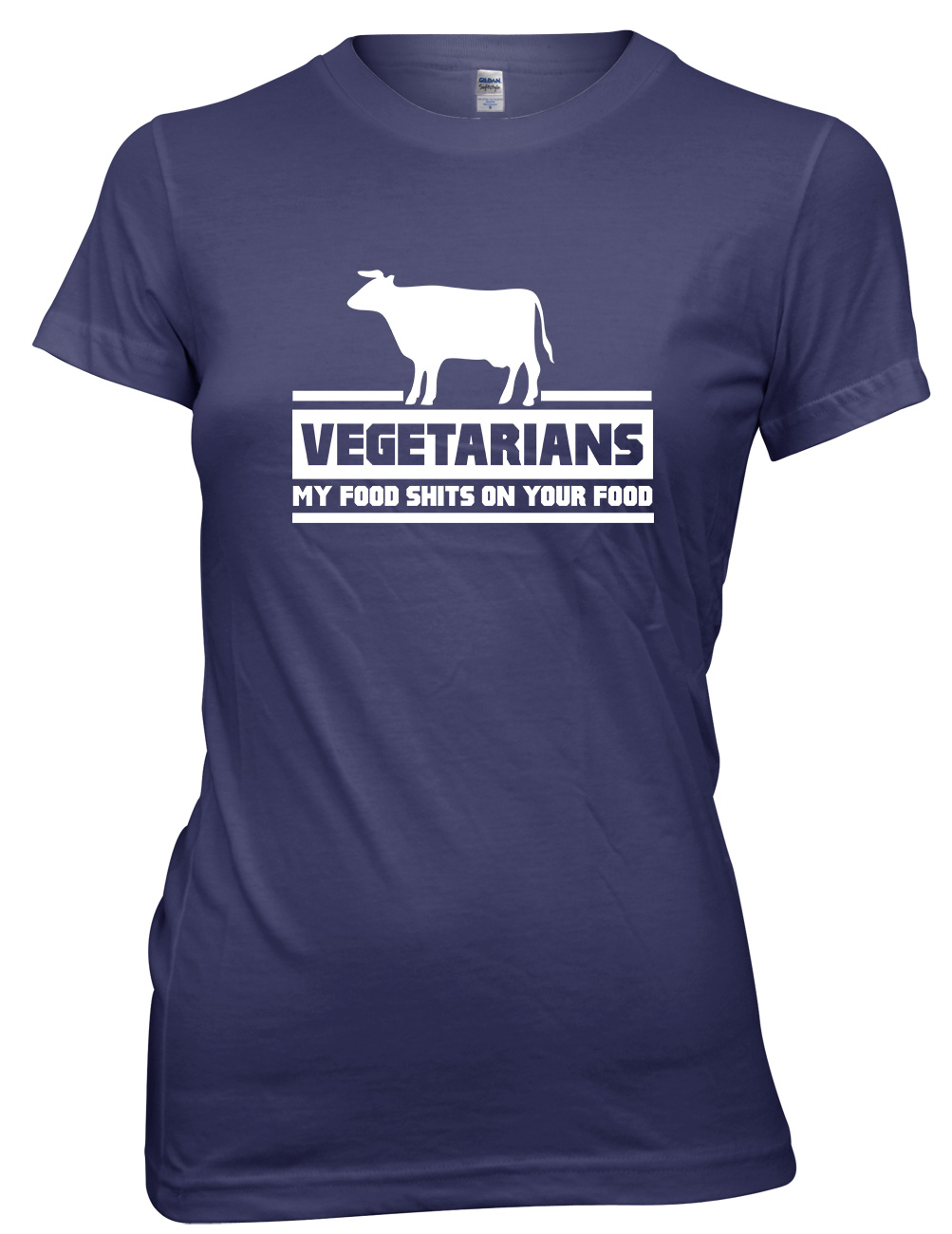 Lustiges Damen Frauen T-Shirt Vegetarians My Food Sh*ts On Your Food - Bild 7 von 8