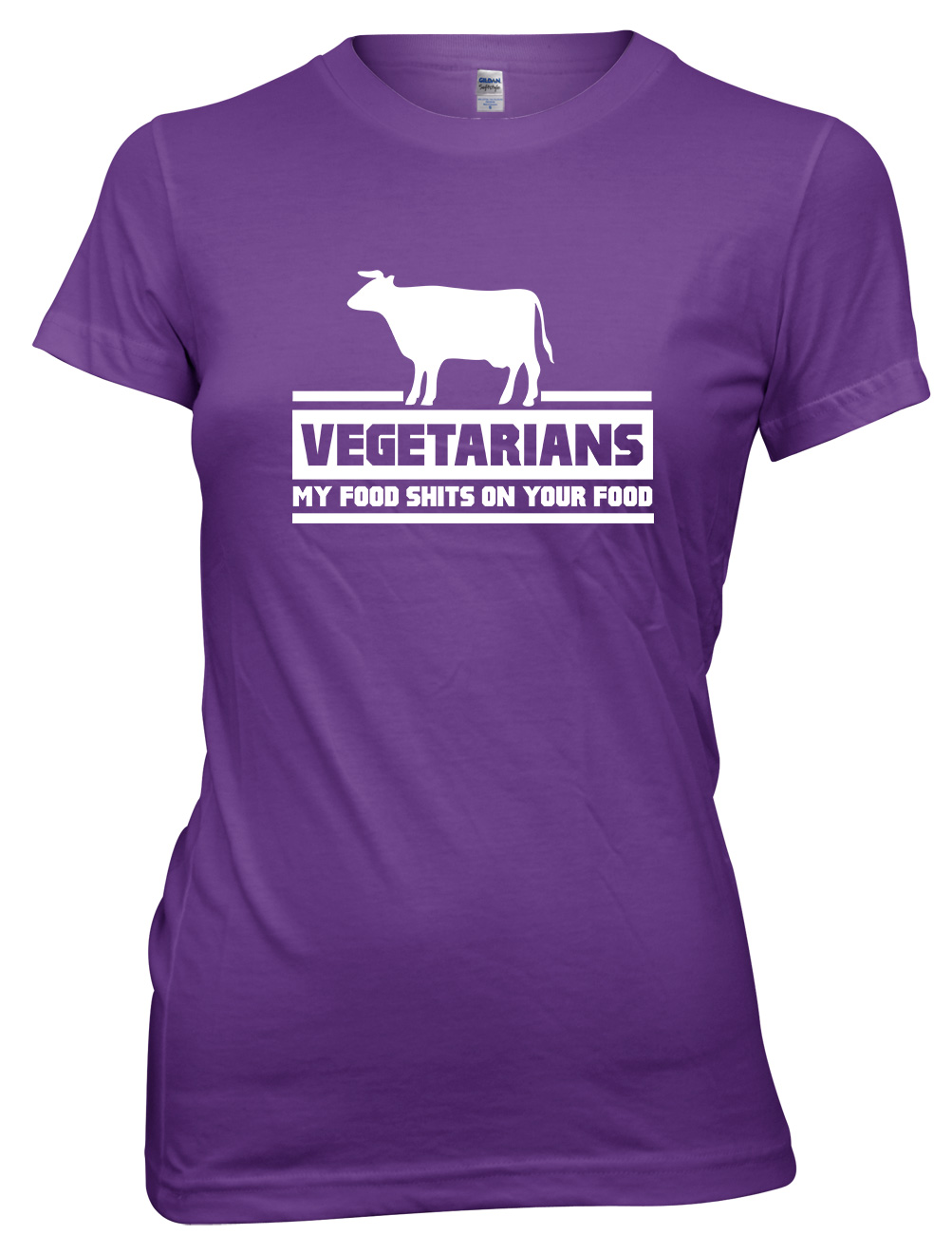 Lustiges Damen Frauen T-Shirt Vegetarians My Food Sh*ts On Your Food - Bild 8 von 8
