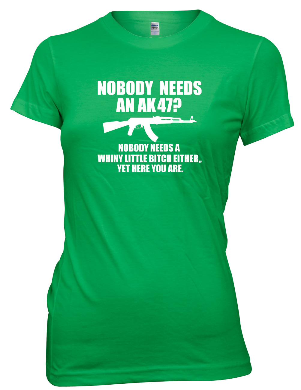 ¿Nadie necesita un AK47? Divertida camiseta para mujer y dama - Imagen 5 de 8
