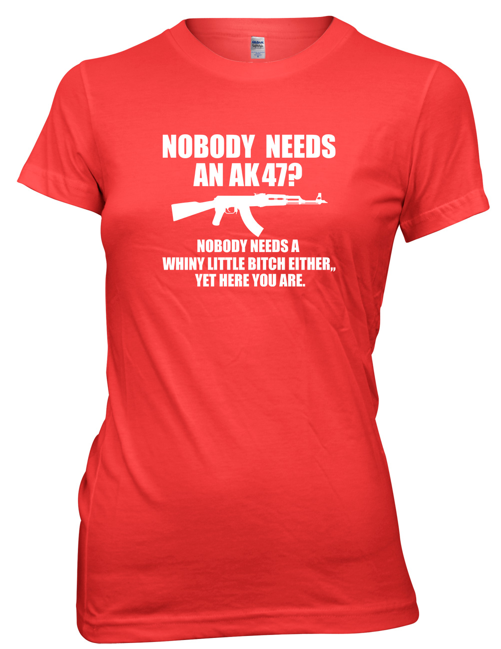 ¿Nadie necesita un AK47? Divertida camiseta para mujer y dama - Imagen 4 de 8