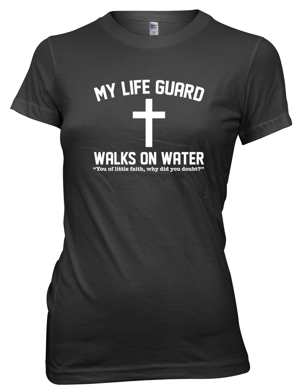 My Lifegaurd Walks On Water Funny Womens Ladies T-Shirt - Picture 2 of 8