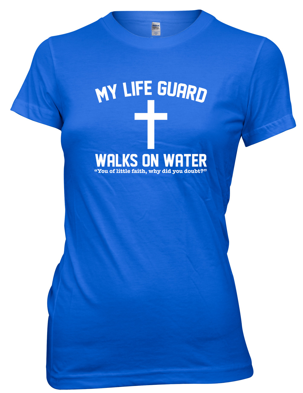 My Lifegaurd Walks On Water Funny Womens Ladies T-Shirt - Picture 3 of 8