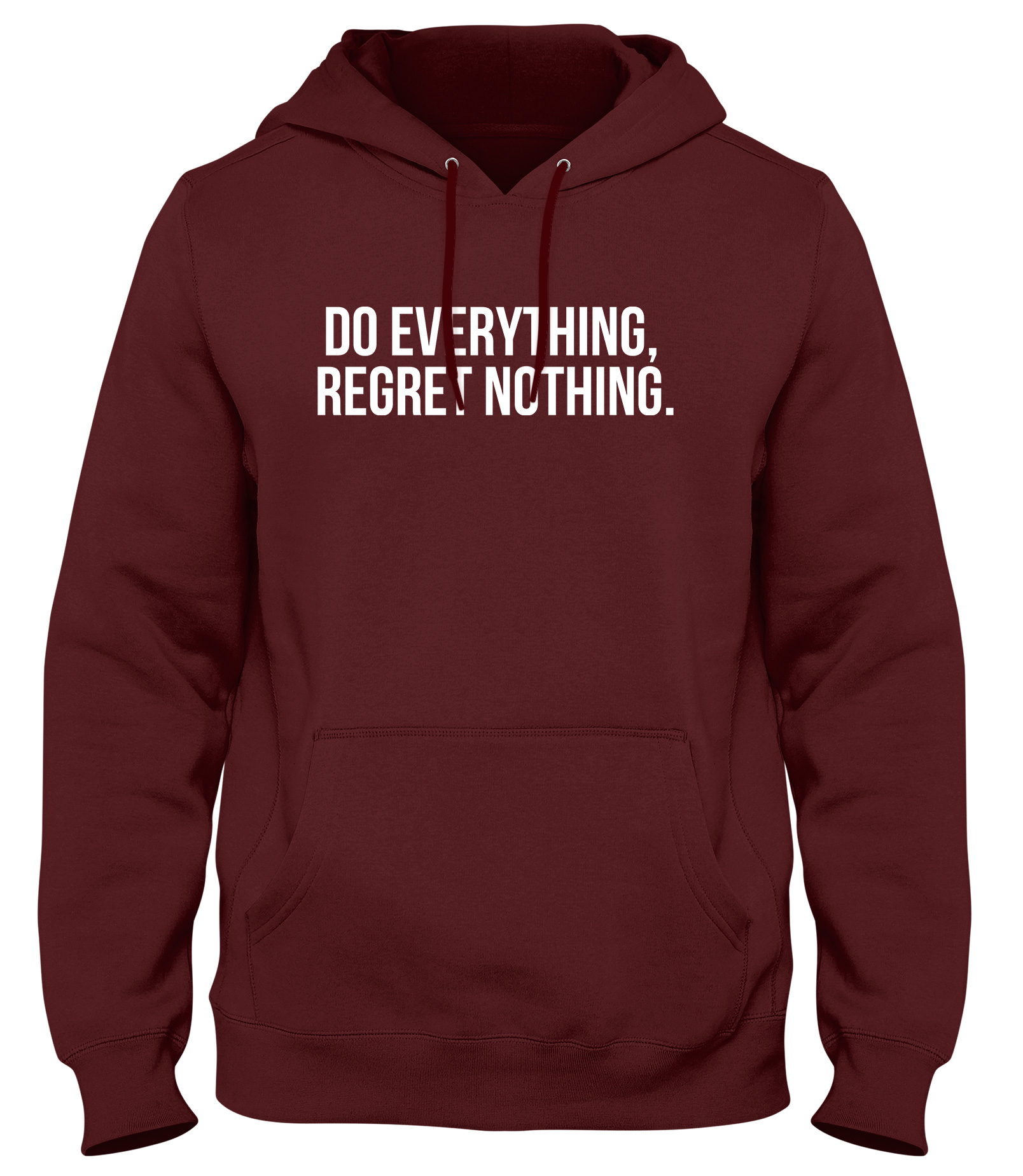 Do Everything, Regret Nothing Funny Mens Womens Unisex Hoodie - Picture 7 of 7