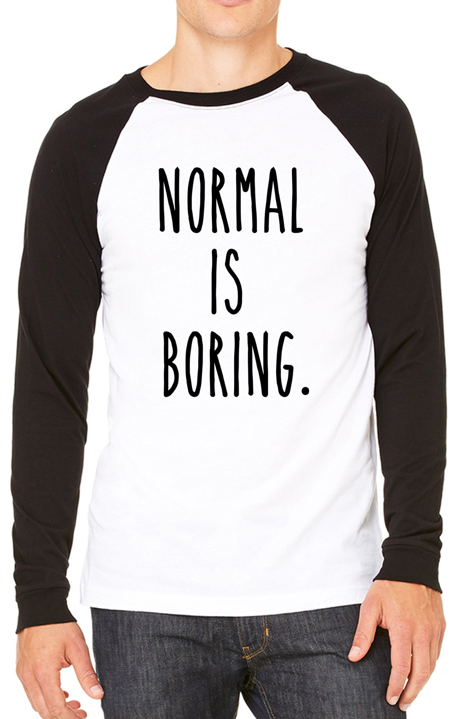 Camiseta de béisbol Normal Is Boring Funny para hombre - Imagen 2 de 2