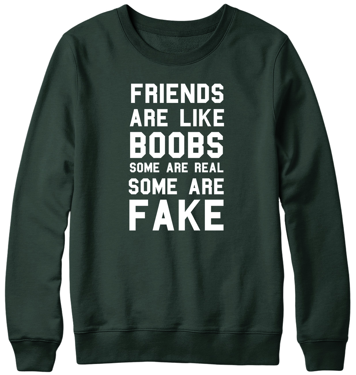 Friends Are Like Boobs Funny Mens Womens Unisex Sweatshirt - Picture 6 of 7
