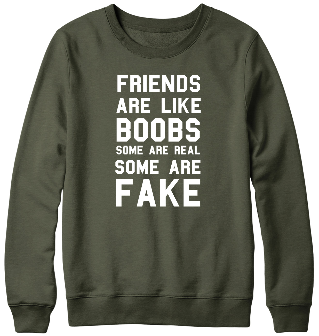 Friends Are Like Boobs Funny Mens Womens Unisex Sweatshirt - Picture 3 of 7