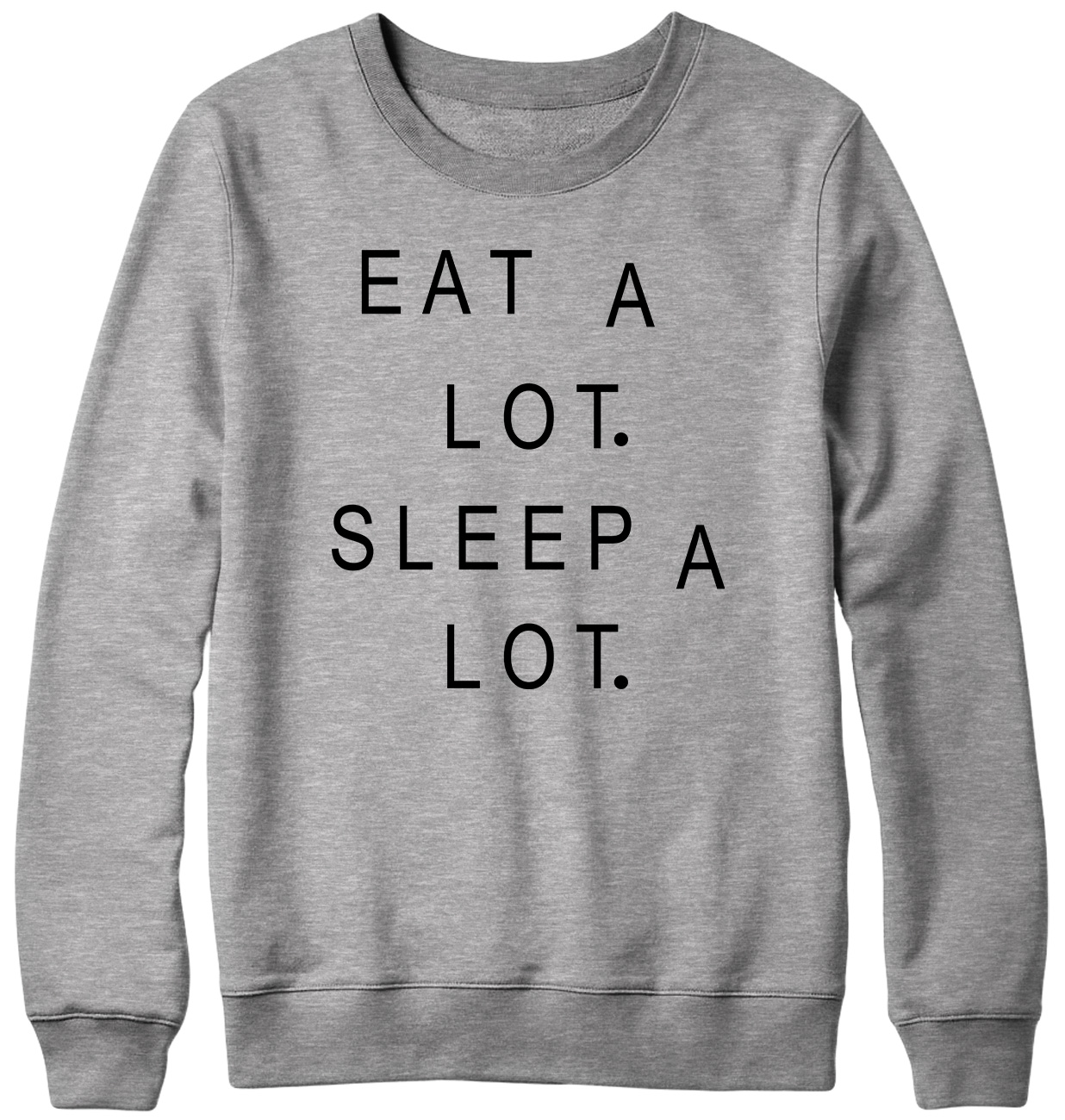 Eat A Lot Sleep A Lot Funny Mens Womens Unisex Sweatshirt - Picture 4 of 7