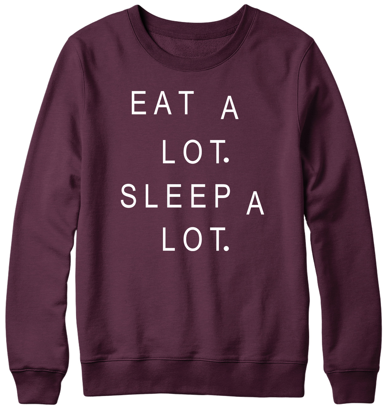 Eat A Lot Sleep A Lot Funny Mens Womens Unisex Sweatshirt - Picture 7 of 7