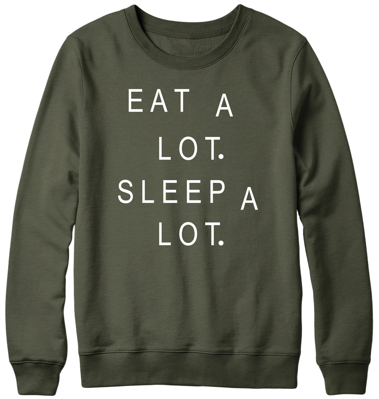 Eat A Lot Sleep A Lot Funny Mens Womens Unisex Sweatshirt - Picture 3 of 7