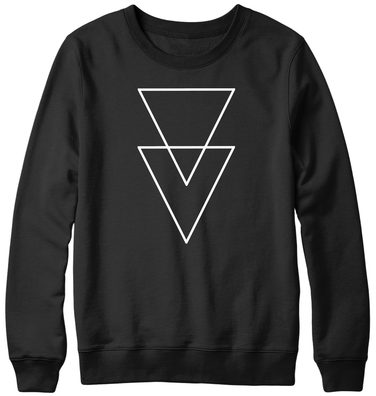 Double Triangle Triangles Cool Mens Womens Unisex Sweatshirt - Picture 2 of 7