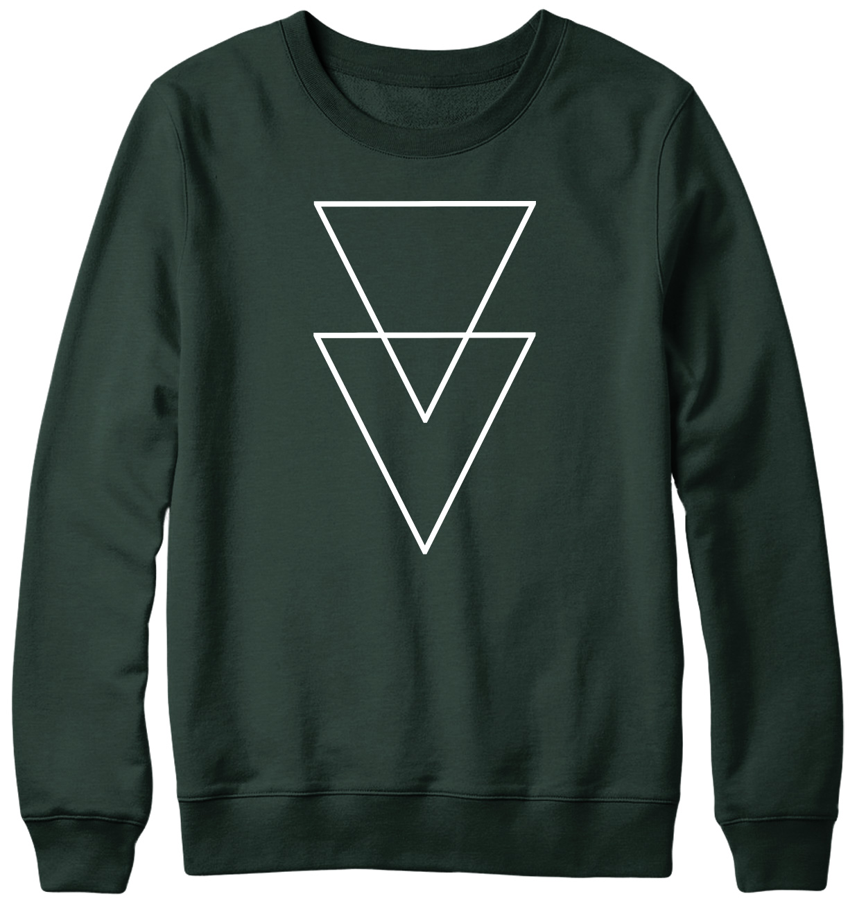 Double Triangle Triangles Cool Mens Womens Unisex Sweatshirt - Picture 6 of 7