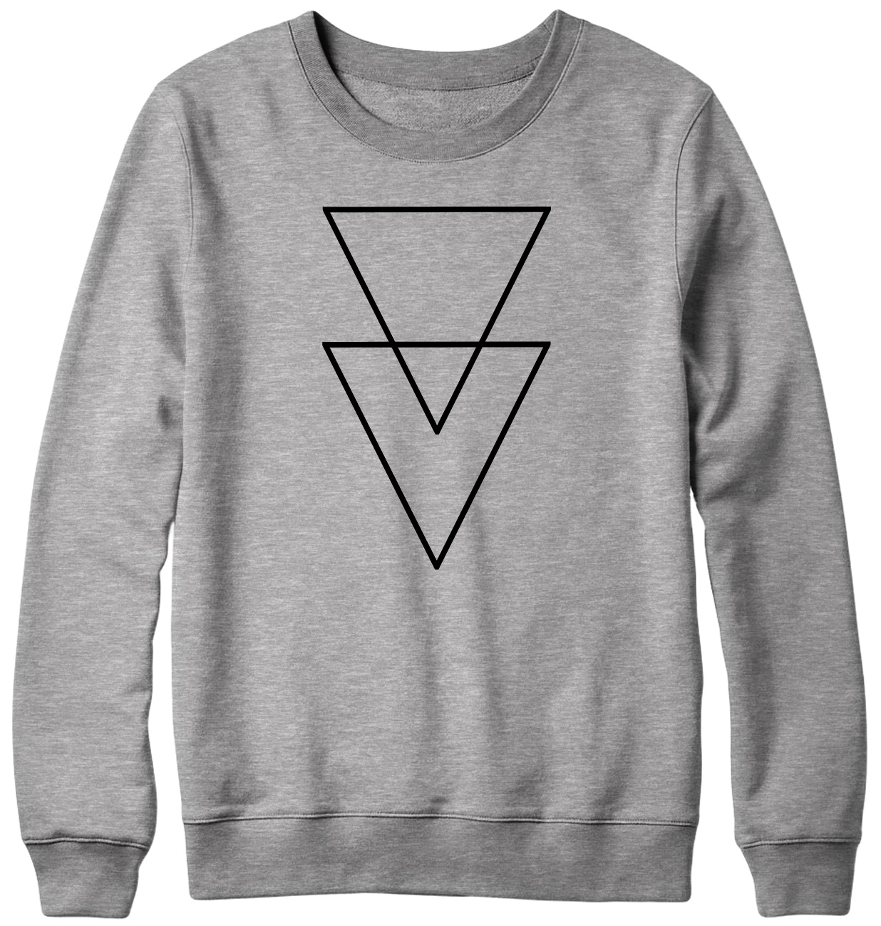 Double Triangle Triangles Cool Mens Womens Unisex Sweatshirt - Picture 4 of 7