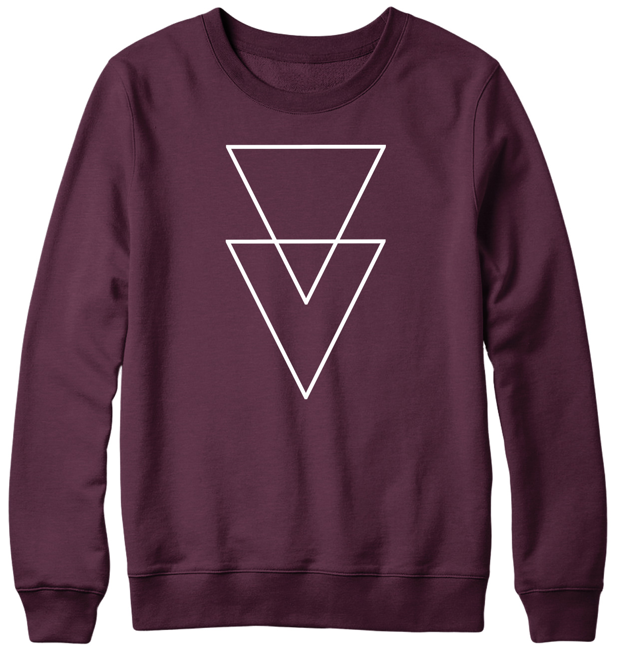 Double Triangle Triangles Cool Mens Womens Unisex Sweatshirt - Picture 7 of 7