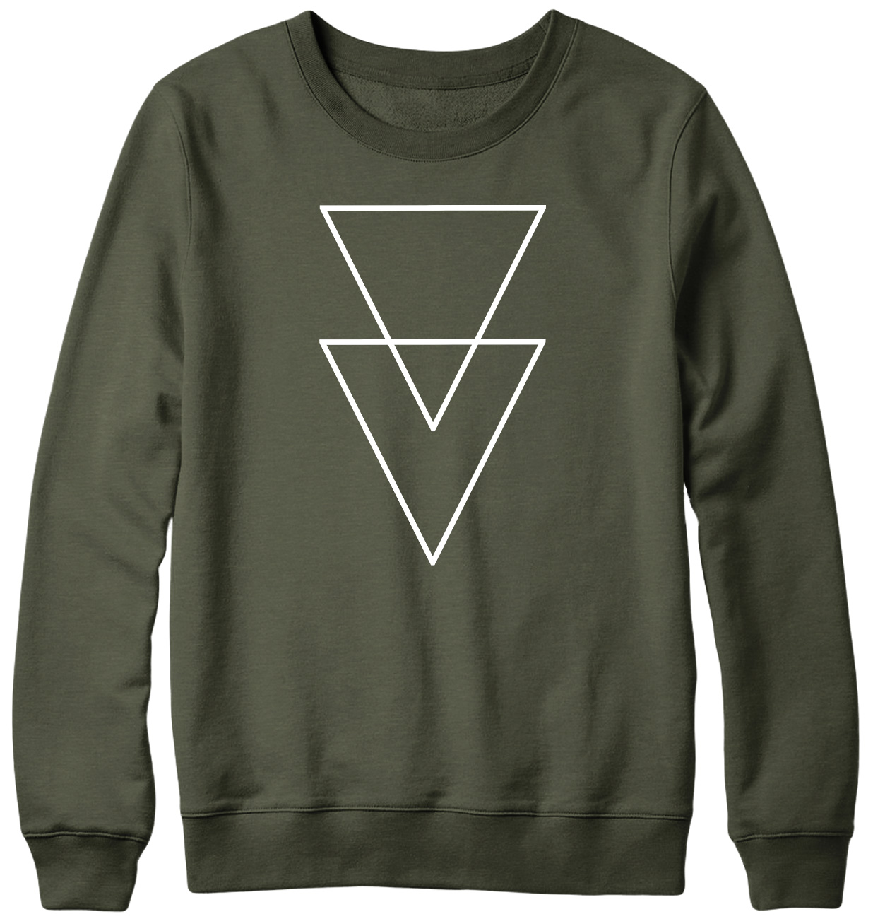 Double Triangle Triangles Cool Mens Womens Unisex Sweatshirt - Picture 3 of 7