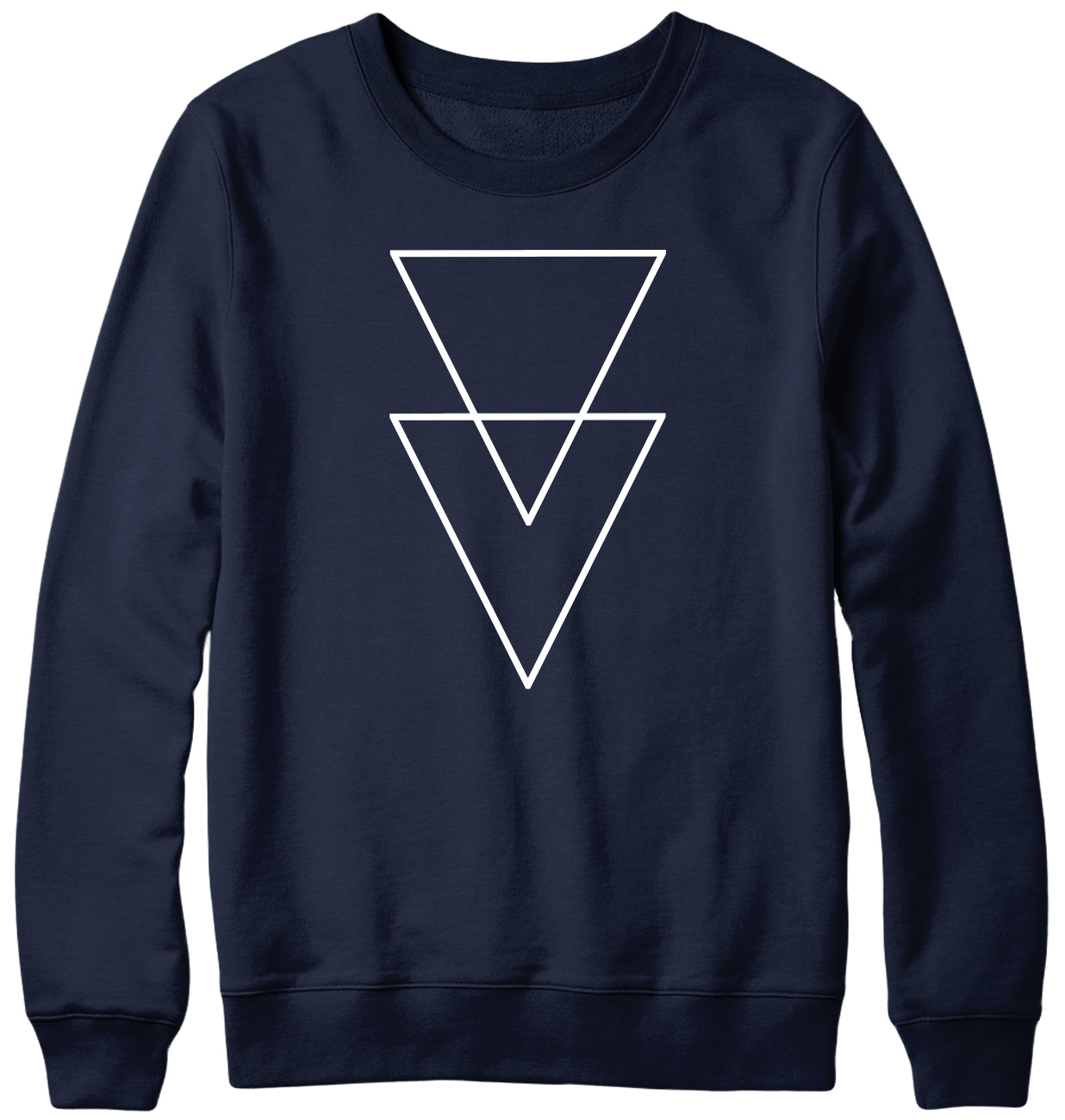 Double Triangle Triangles Cool Mens Womens Unisex Sweatshirt - Picture 5 of 7