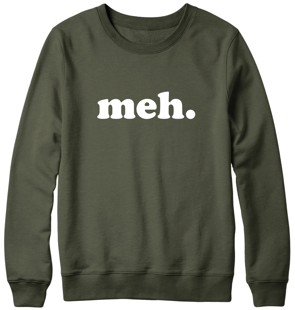 Meh. Funny Mens Womens Unisex Sweatshirt - Picture 3 of 7
