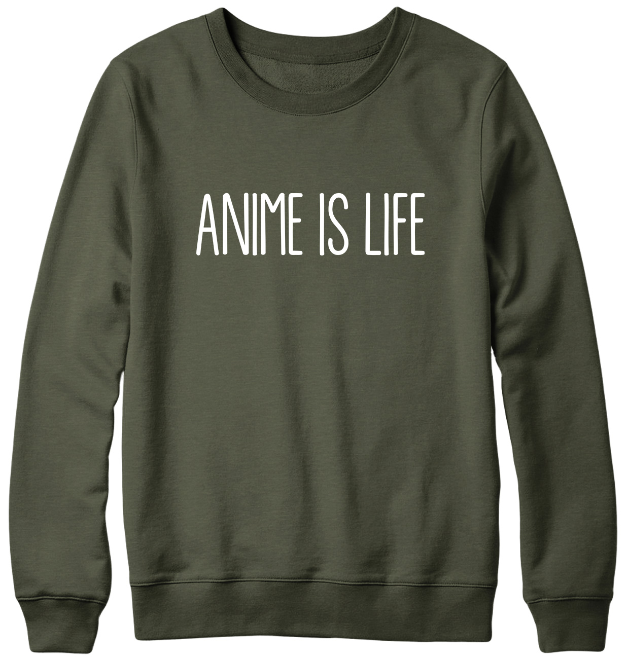 Anime Is Life Funny Mens Womens Unisex Sweatshirt - Picture 3 of 7