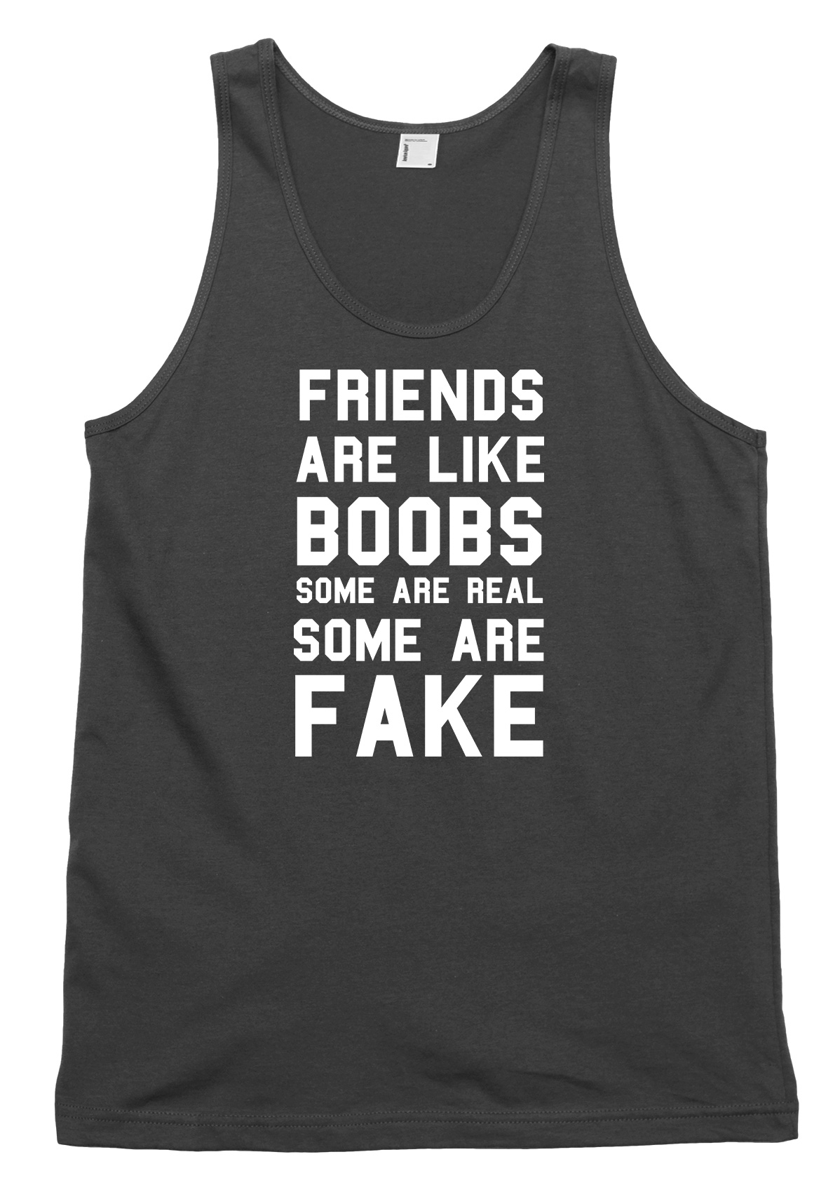 Friends Are Like Boobs Funny Mens Womens Vest Tank Top - Picture 2 of 4