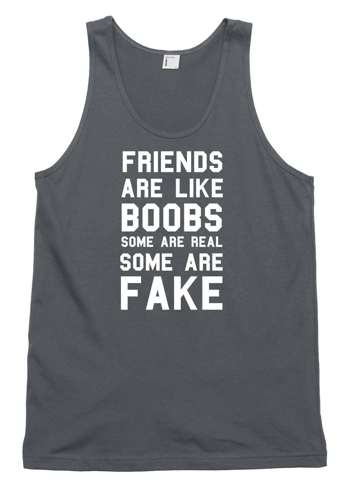 Friends Are Like Boobs Funny Mens Womens Vest Tank Top - Picture 3 of 4