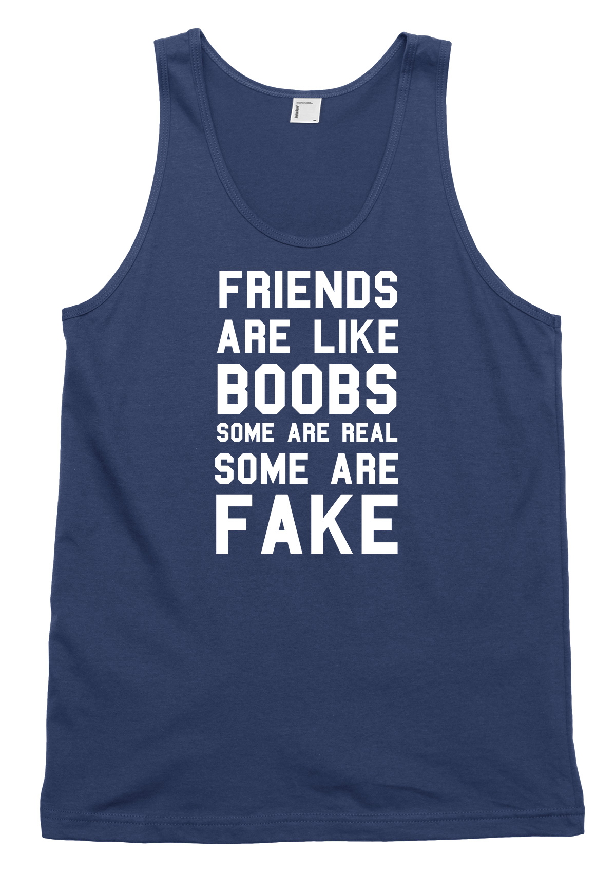 Friends Are Like Boobs Funny Mens Womens Vest Tank Top - Picture 4 of 4