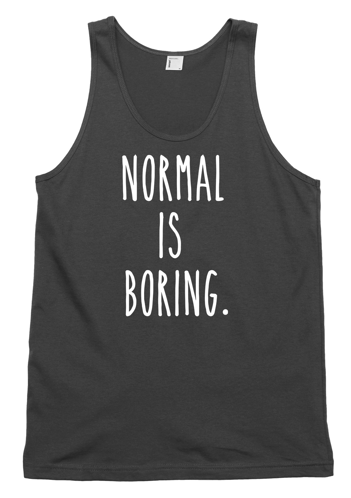 Normal Is Boring Funny Mens Womens Vest Tank Top - Picture 2 of 4