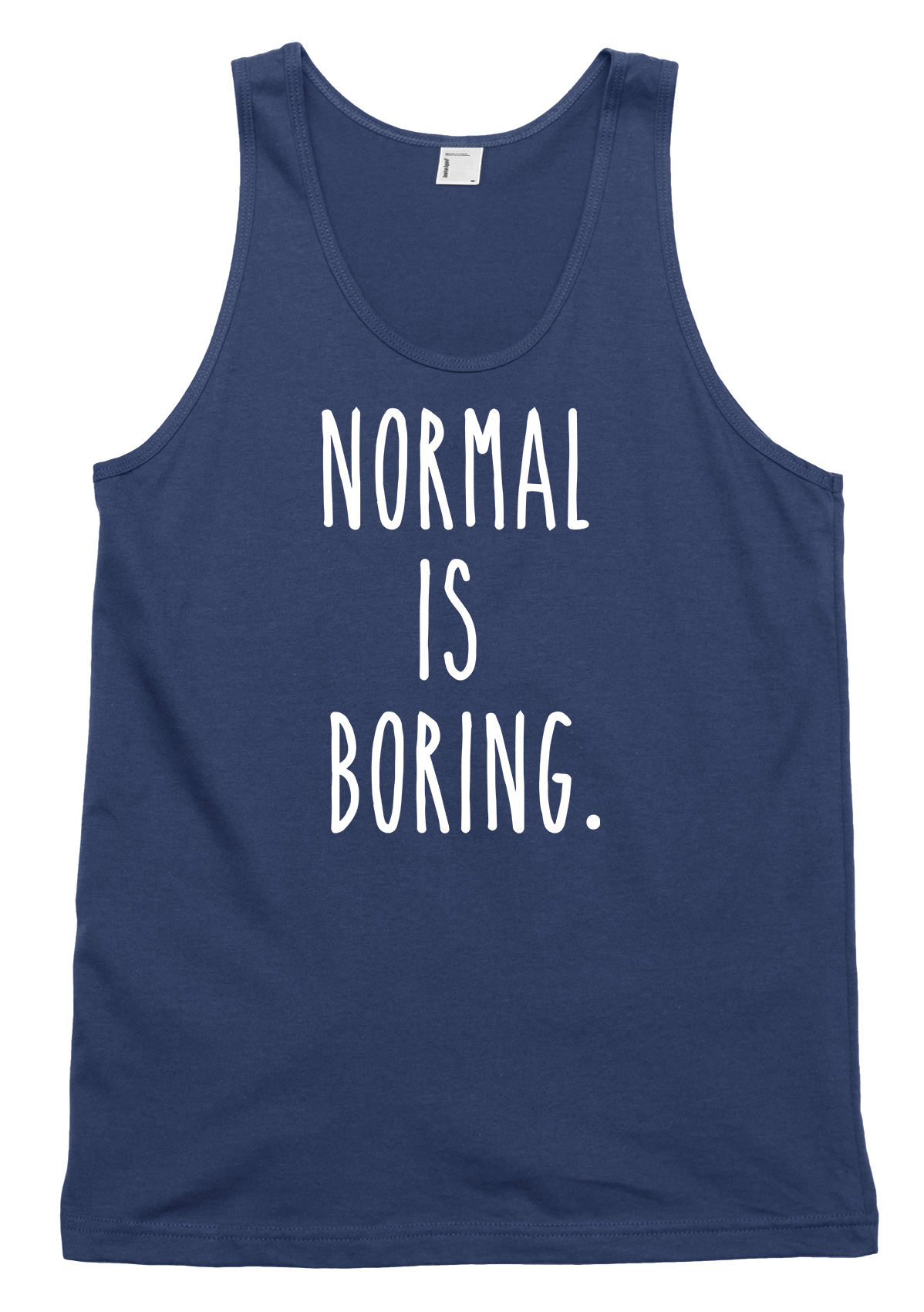 Normal Is Boring Funny Mens Womens Vest Tank Top - Picture 4 of 4
