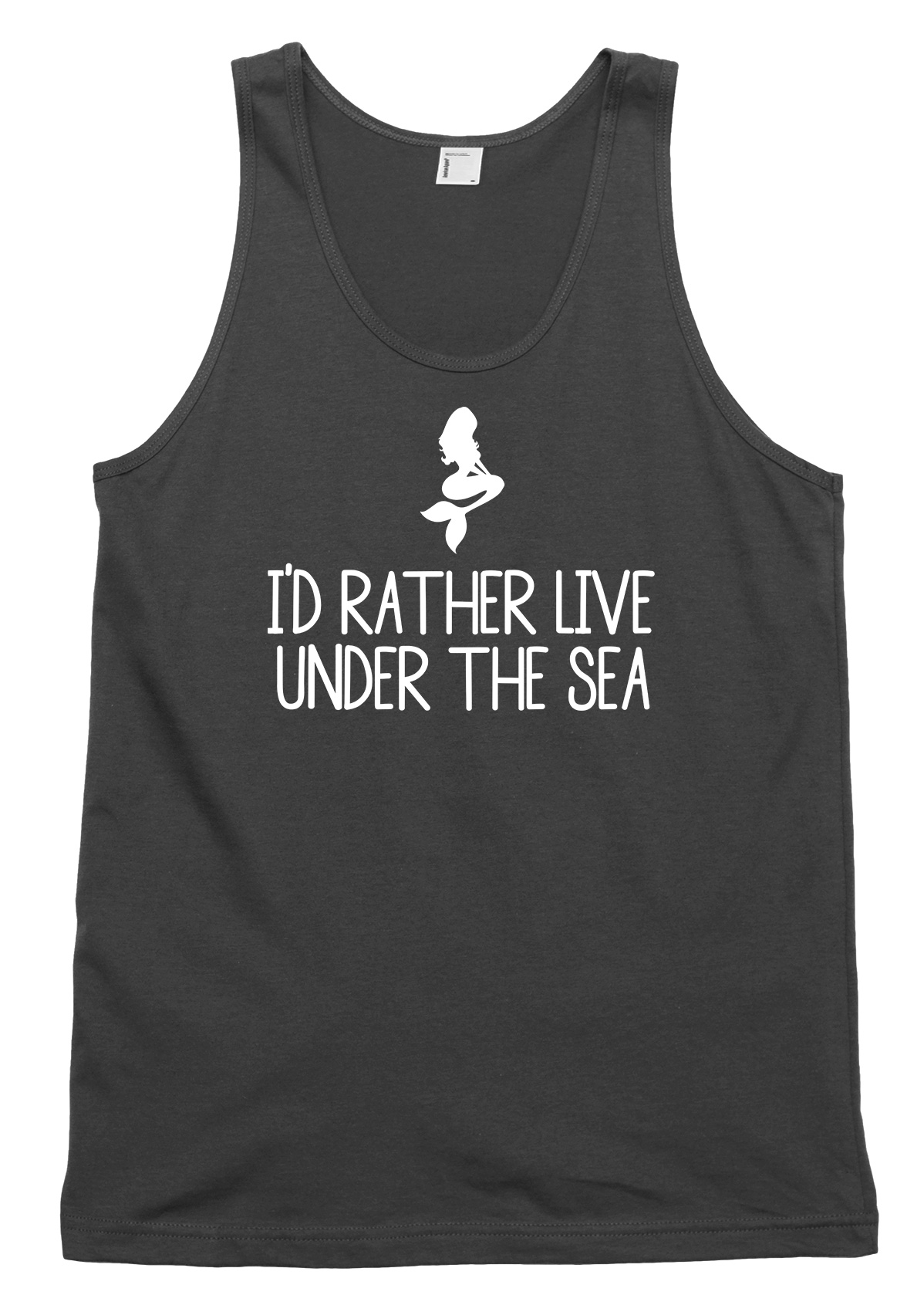 I'd Rather Live Under The Sea Funny Mens Womens Vest Tank Top - Picture 2 of 4