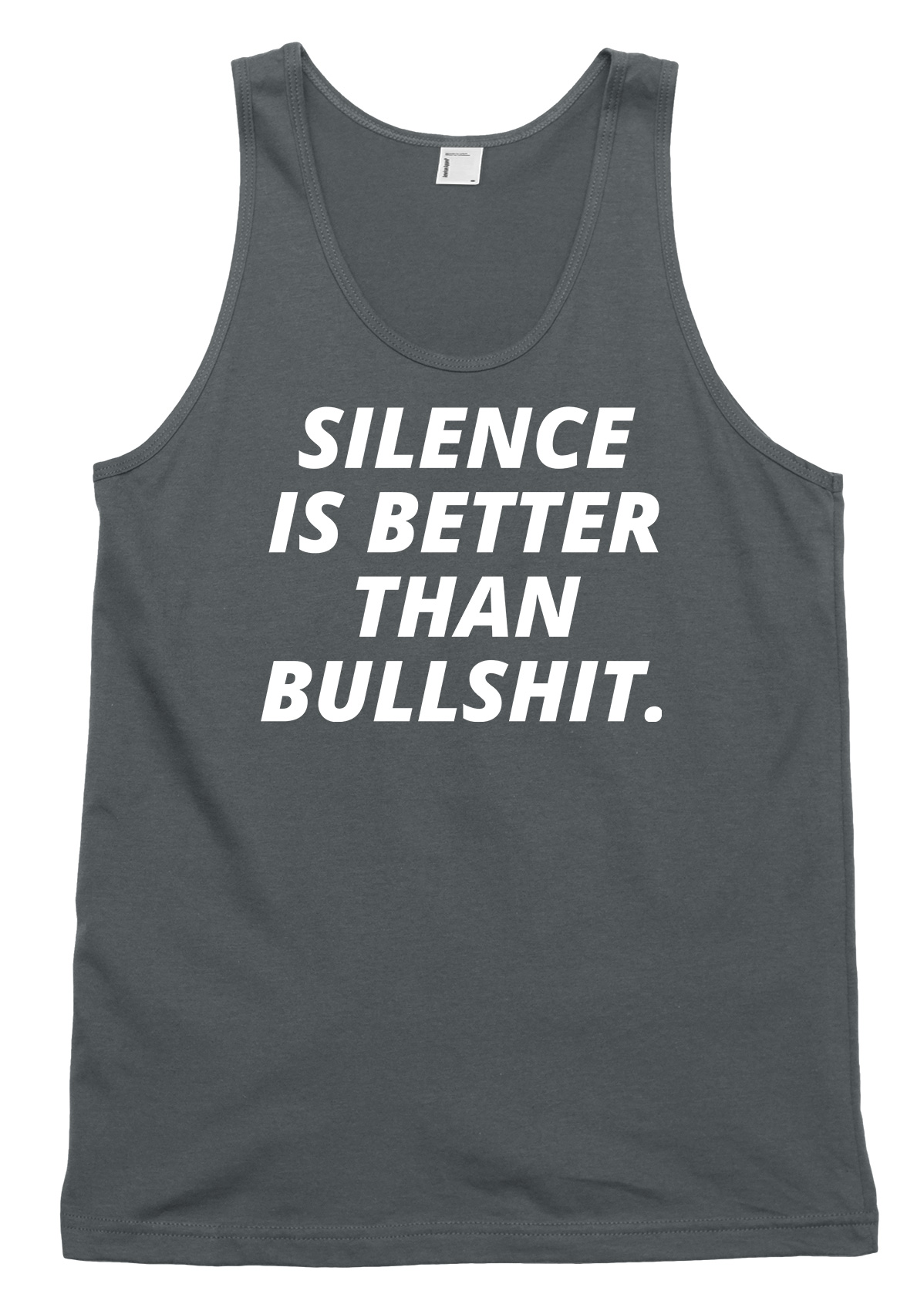 Silence Is Better Than Bullshit. Funny Mens Womens Vest Tank Top - Picture 3 of 4