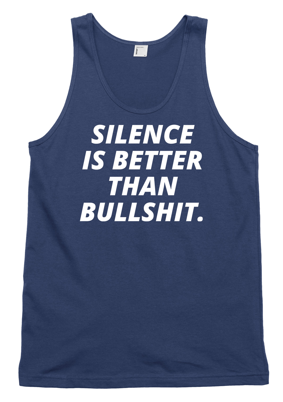 Silence Is Better Than Bullshit. Funny Mens Womens Vest Tank Top - Picture 4 of 4