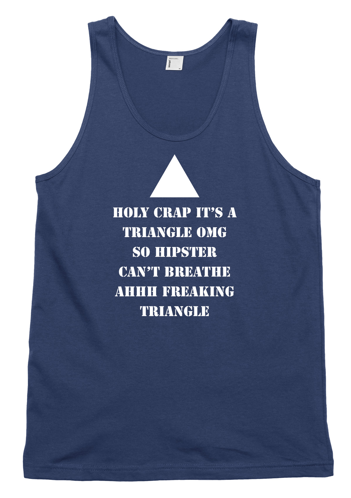 Holy Crap It's A Triangle Funny Mens Womens Vest Tank Top - Picture 4 of 4