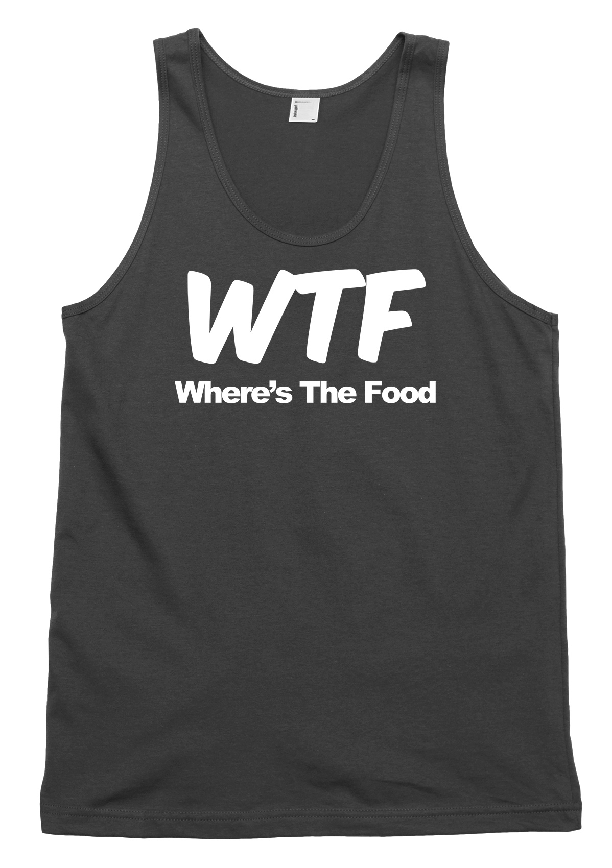 Chaleco sin mangas WTF Where's The Food Funny para hombre y mujer - Imagen 2 de 4