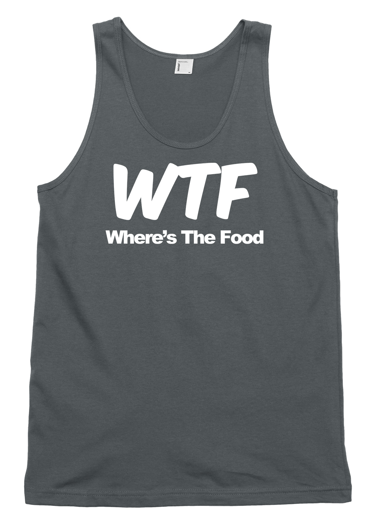 Chaleco sin mangas WTF Where's The Food Funny para hombre y mujer - Imagen 3 de 4